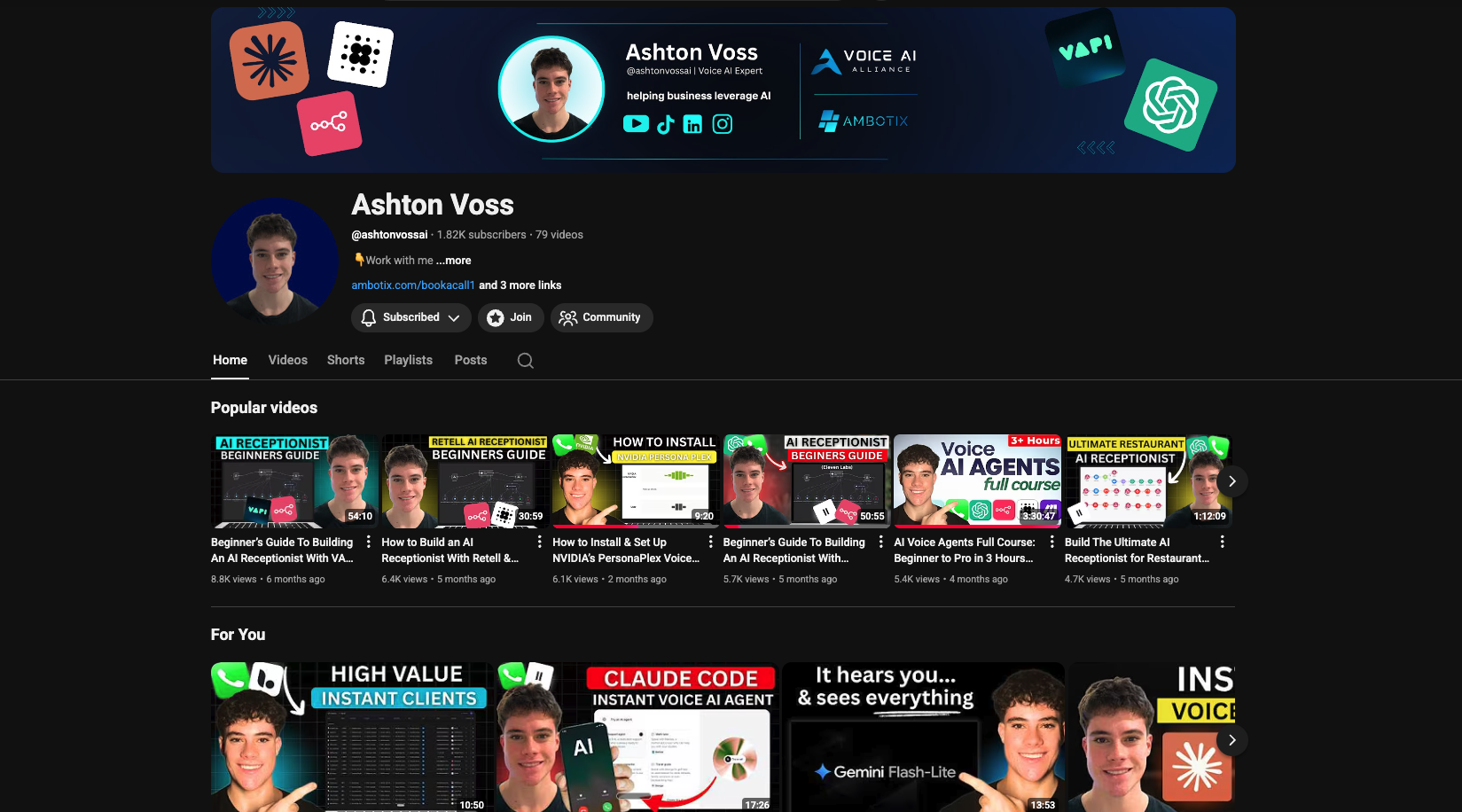 Ashton Voss AI — YouTube Channel